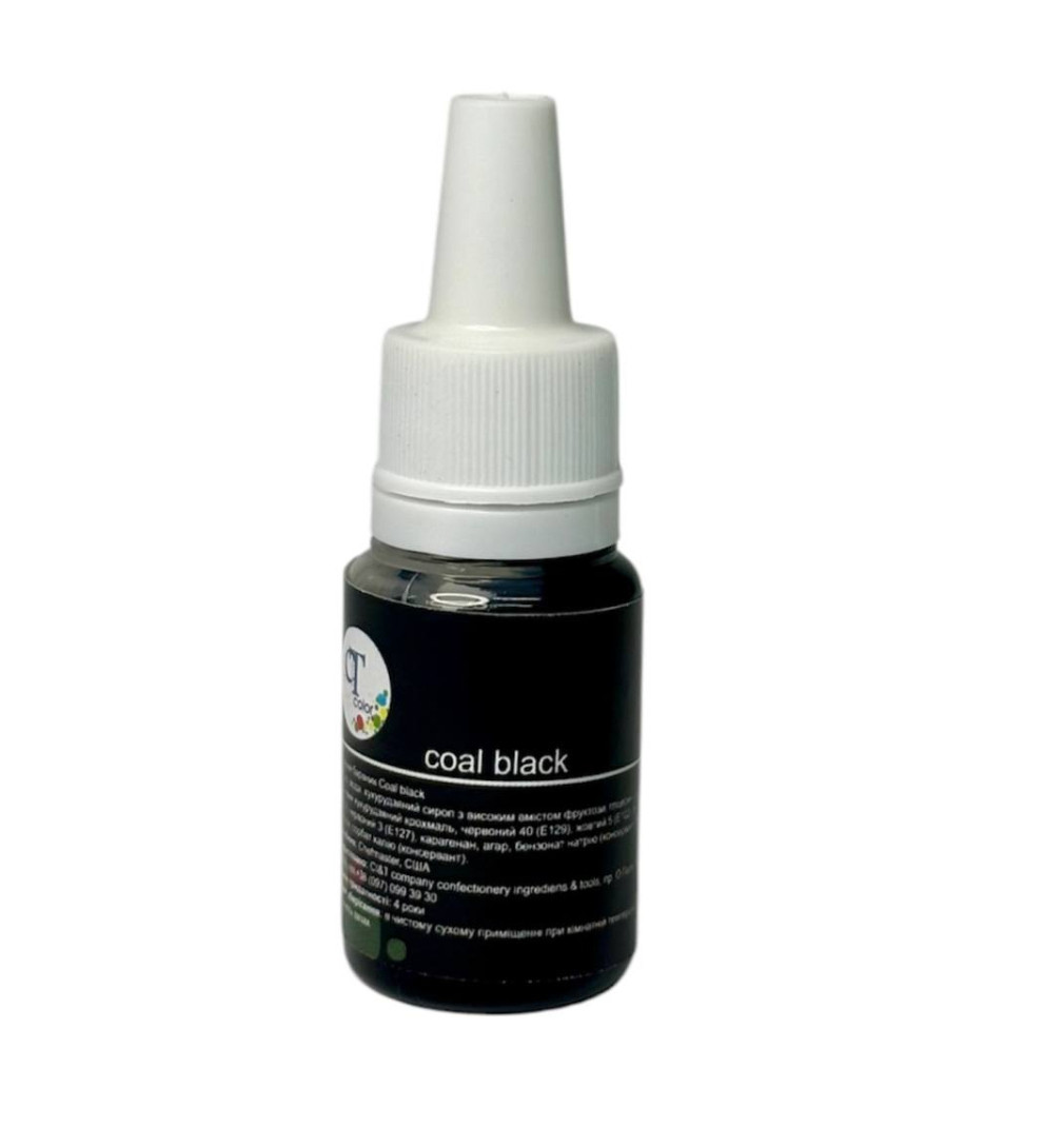 Гелевий барвник Супер чорний (Coal black) 8 г "CIT color"