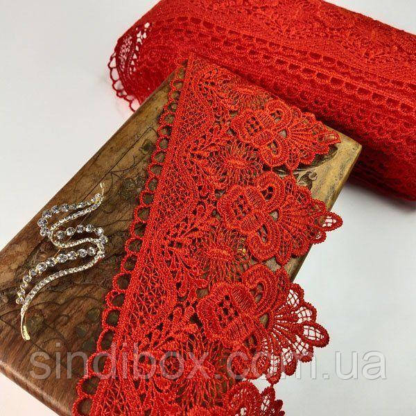 (1 метр) Мереживо макраме Sindtex 11 см колір - червоний (37м-D22225a-4), фото 1