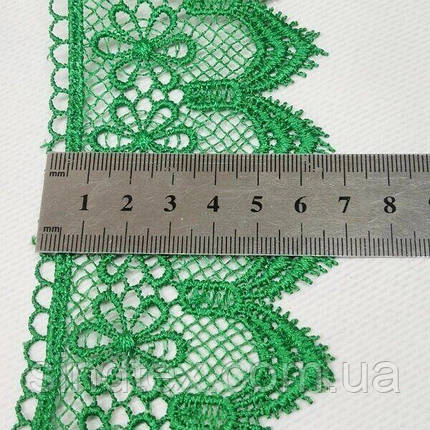 (1 м) Мереживо макраме Sindtex 7CM (13M) колір - зелений (M729-64-019), фото 4