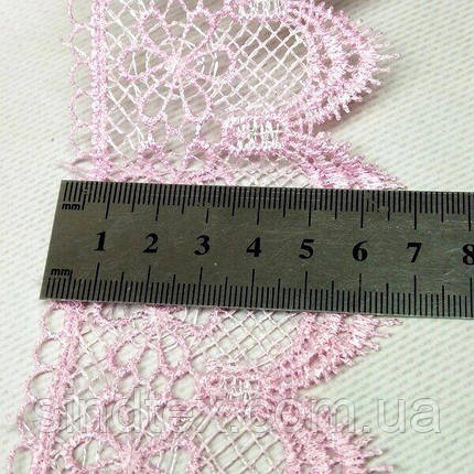 (1 м) Мереживо макраме Sindtex 7cm (13m) колір - рожевий (M729-64-093), фото 4
