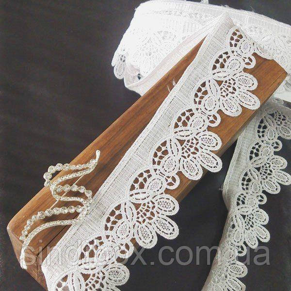 (1 метр) Мереживо макраме Sindtex 5 см колір - білий (47м-H2122-1), фото 1