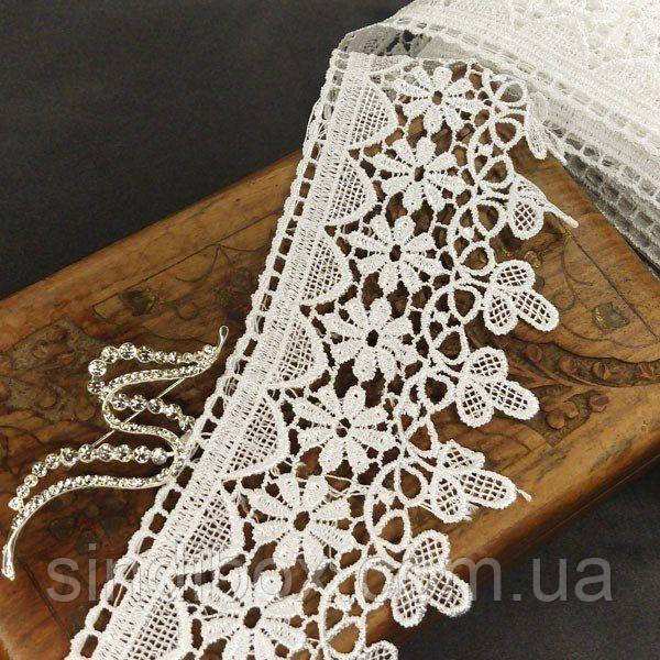 (1 метр) Мереживо макраме Sindtex 8.5 см колір - білий (19 м-Y10912-1), фото 1