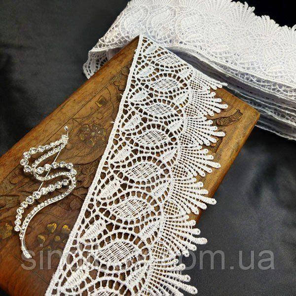 (1 метр) Мереживо макраме Sindtex 8 см колір - білий (35 м-SF4556-1), фото 1