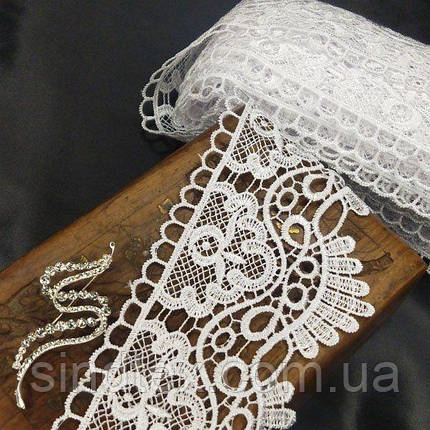 (1 метр) Мереживо макраме Sindtex 10.5 см колір - білий (50М-D22394-1), фото 1