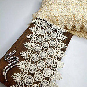 (1 метр) Мережіво макраме Sindtex 11 см колір - молочний (32М-Y11579A-2)