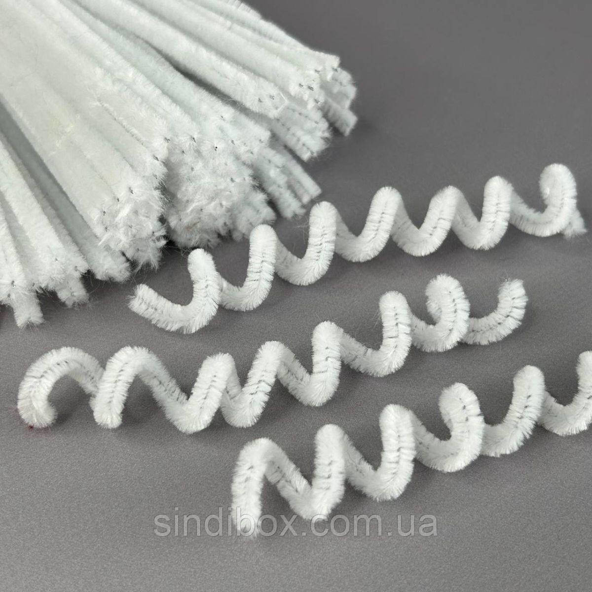 Пухнастий дріт (синель) 30 см - білий, фото 1