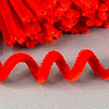 Пухнастий дріт (синель) 30 см - червоний, фото 3