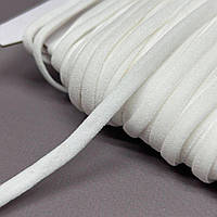 Резинка для бретель плоска 5 мм - біла матова