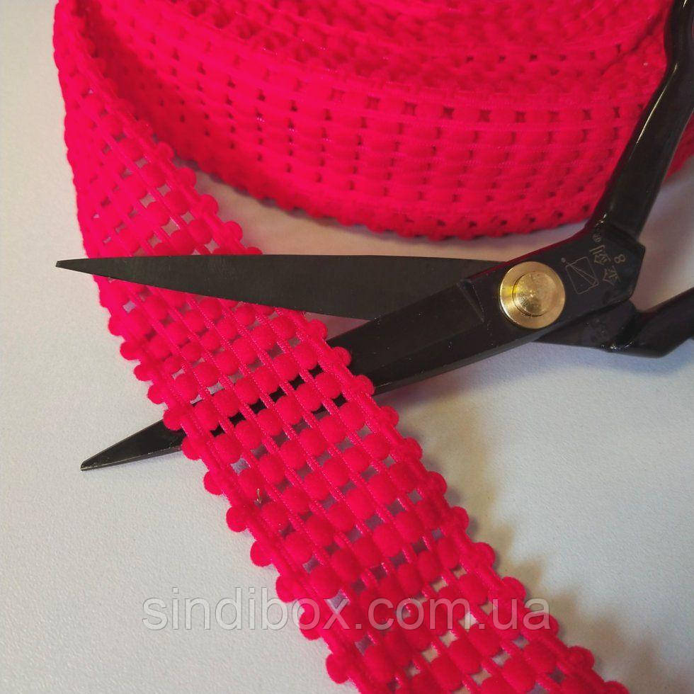 Резинка сіточка для нижньої білизни, 3,5 см - червона, фото 1