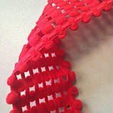 Резинка сіточка для нижньої білизни, 3,5 см - червона, фото 3
