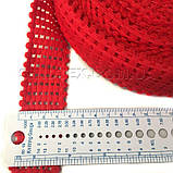 Резинка сіточка для нижньої білизни, 3,5 см - червона, фото 4