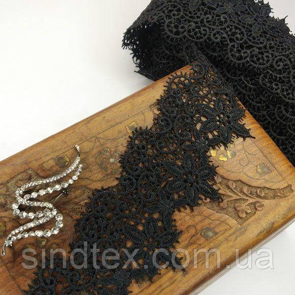 (1 метр) Мереживо макраме Sindtex 7 см колір - чорний (04М-L0171-3)