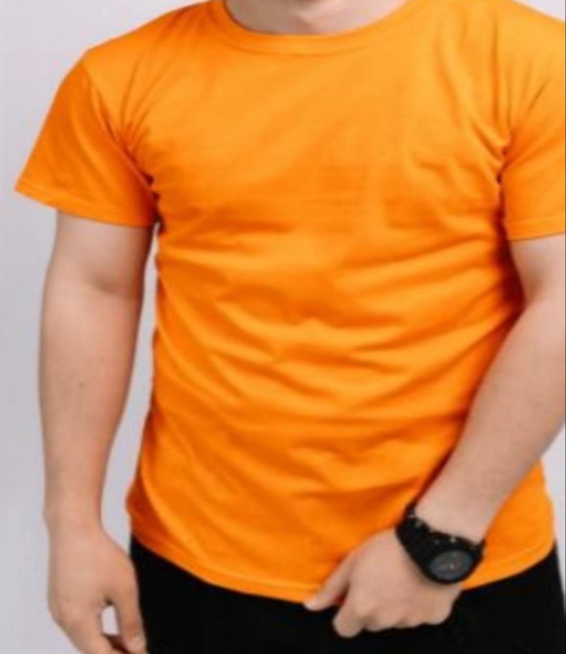 Футболка універсальна БАТАЛ однотонна вільного силуету 3XL 4XL 5XL 6XL 100% бавовна ПОМАРАНЧ