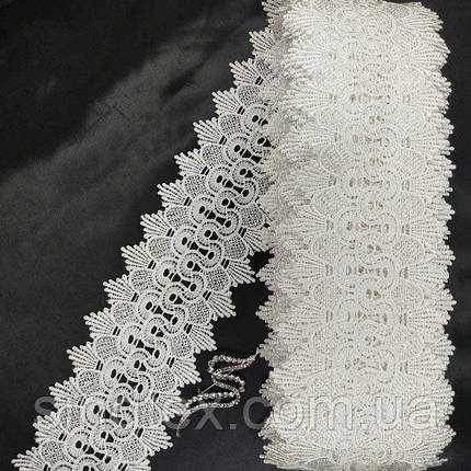 (1 метр) Мереживо макраме Sindtex 9 см колір - білий (23 м-Y12169-1), фото 2