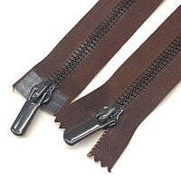 (коричнева) Роз'ємна блискавка Баришівка 100см з двома бігунками