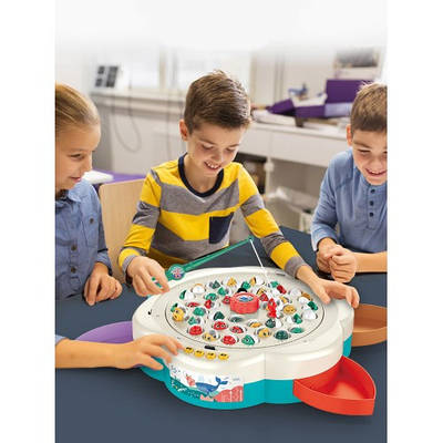 Фантастичний ігровий столик Риболовля Злови рибку 3в1 Фігурки крутяться Ловляться магнітом вудкою Пісні мелодії