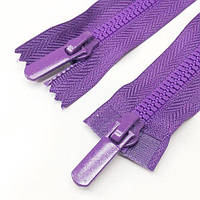 (фіолетова) Роз'ємна блискавка Баришівка 100см з двома бігунками