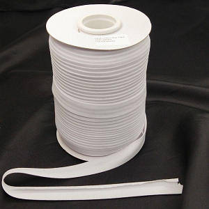 Бейка ХБ (бавовна) 16мм - 50% поліестер (92м), колір білий