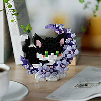 Конструктор блоковий дитячий чорний котик на місяці