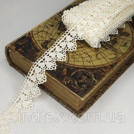 (1 м) Мереживо макраме Sindtex 3,5см Колір - Айворі (М729-30-084), фото 2