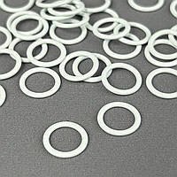 10 шт. - Білий 0,8 см регулятор (МЕТАЛ) для бретелів бюстгальтера (кільце)