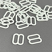 10 шт. - Білий 1 см регулятор (МЕТАЛ) для бретелей бюстгальтера (вісімка)