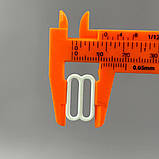 10 шт. - Білий 1,5 см регулятор (МЕТАЛ) для бретелів бюстгальтера (вісімка), фото 2