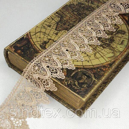 (1 м) Мереживо макраме Sindtex 6CM колір-бежевий (M729-51-061), фото 1
