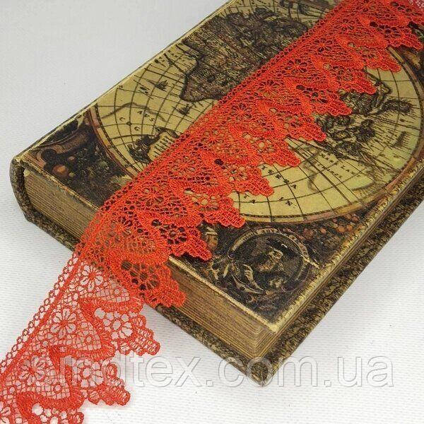 (1 м) Мереживо макраме Sindtex 6см Колір - Червоний (М729-51-026)