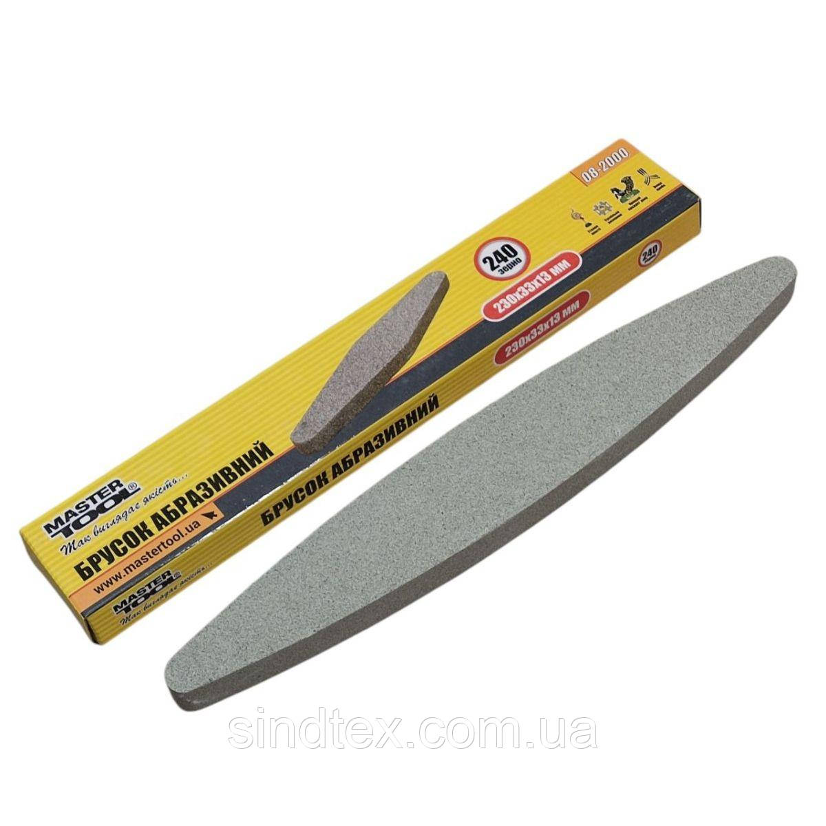 Брусок абразивний овальний MASTER TOOL 230 x 33 x 13 мм