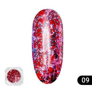 Втірка для нігтів Global Fashion Fire Works №09