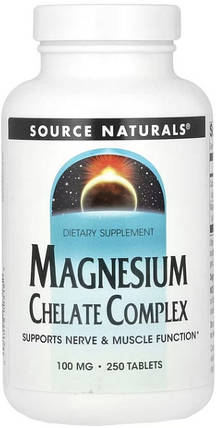 Магній хелат Source Naturals Magnesium Chelate Complex 250 tab, фото 1