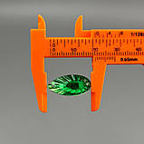 20 шт - Стрази акрилові пришивні 11х20 мм крапля, зелений, фото 4