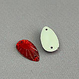 20 шт - Стрази акрилові пришивні 11х20 мм крапля, червоний, фото 2