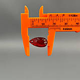 20 шт - Стрази акрилові пришивні 11х20 мм крапля, червоний, фото 3