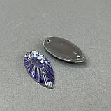 20 шт - Стрази акрилові пришивні 11х20 мм крапля, бузковий, фото 2