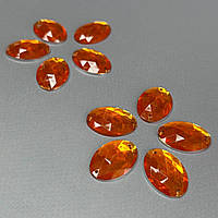 20 шт - Стрази акрилові пришивні 18х25 мм, помаранчевий