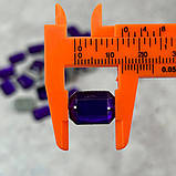 25 шт - Стрази акрилові пришивні 10х14 мм, фіолетовий, фото 4