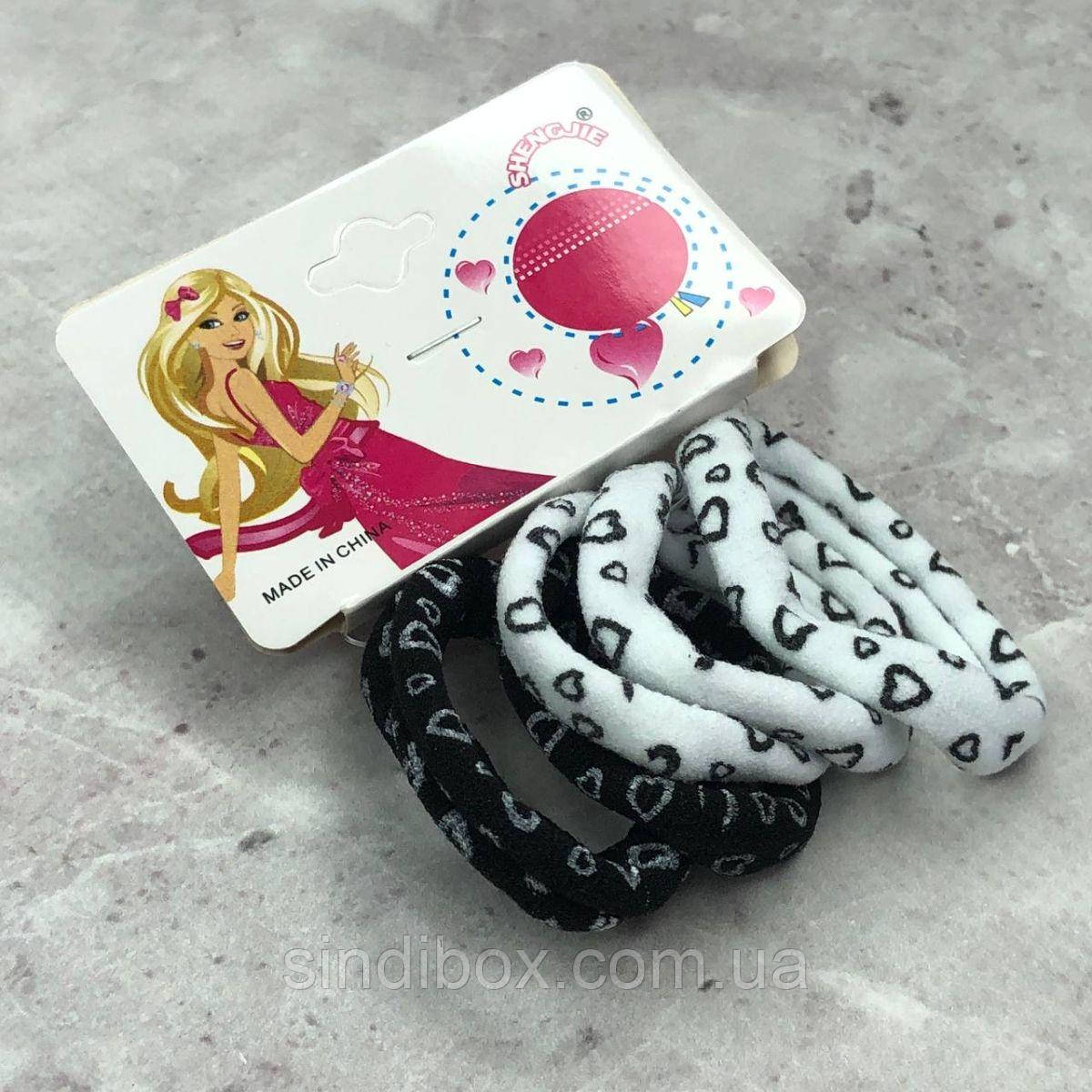 6 шт - Набір резиночки безшовні 4 см - Білий мікс №2, фото 1