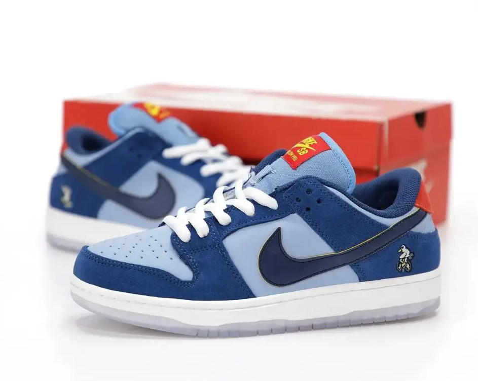 Чоловічі кросівки Nike SB Dunk Low Pro Why So Sad blue сині кеди Найк СБ Данк Лов Про Вай Со Сед замша, фото 1