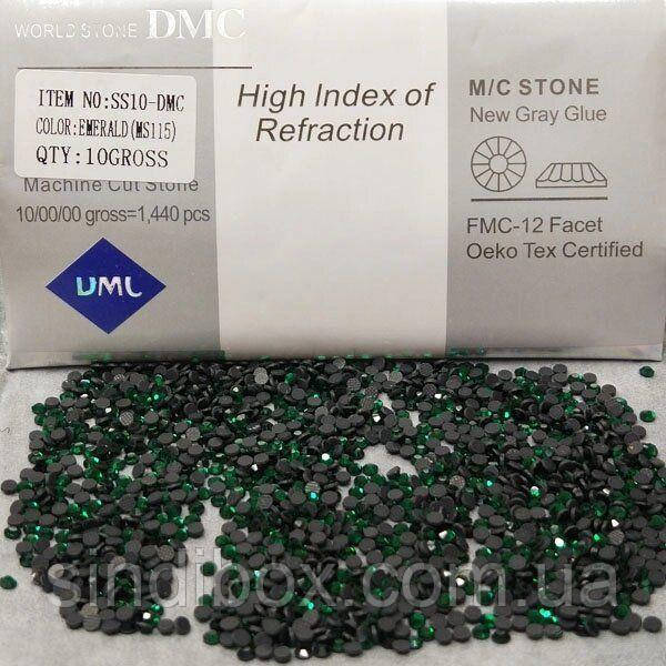 SS10 Термоклейні стрази дмс (DMC Китай) Col: EMERALD, фото 1