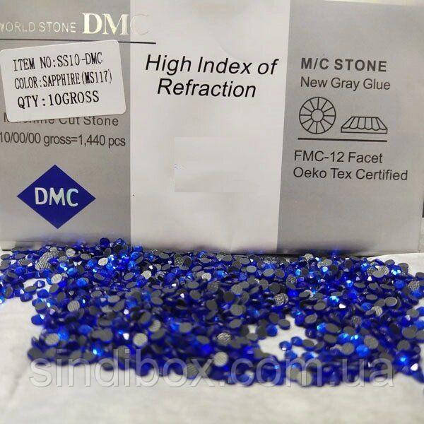 SS10 Термоклейні стрази дмс (DMC Китай) Col: SAPPHIRE, фото 1