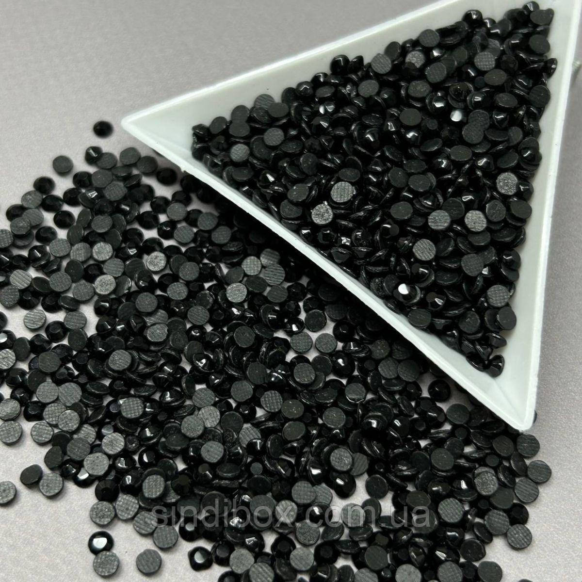 SS16 (3,8-4,0мм) термоклейові стрази - 10 гр - col Jet, фото 1