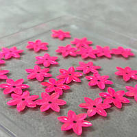 Ø12мм Паєтка квіточка грані 5г - малиновий яскравий