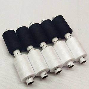 Набір чорно -білих нитків 40/2 100% поліестер 200м