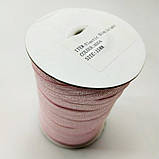 А-004 Трикотажна окантовочна бейка з блиском 1,5 см - рожевий, фото 2