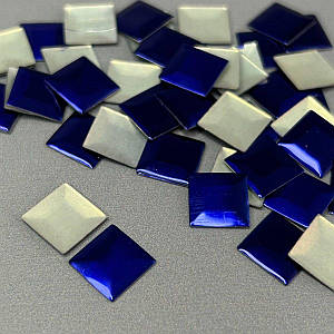 10г - Металострази термоклейові, квадрат 10 мм - синій індиго