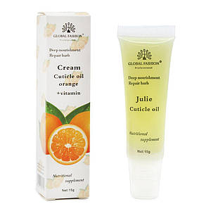 Зволожувальний крем для кутикули Global Fashion Апельсин, 15 гр