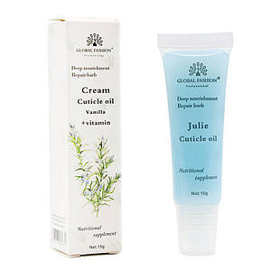 Зволожувальний крем для кутикули Global Fashion Ваніль, 15 гр