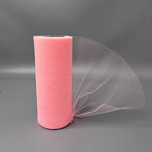 Фатін у рулонах 15 см, 20 м пудро-рожевий